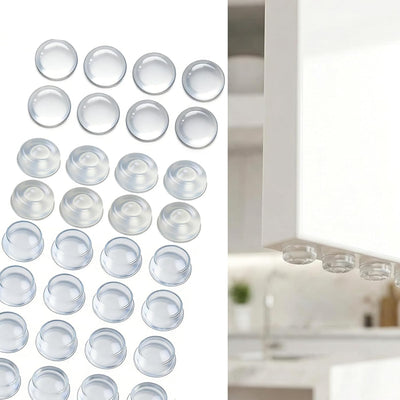 164 Pzas Parachoques Silicón Transparente Autoadhesivo