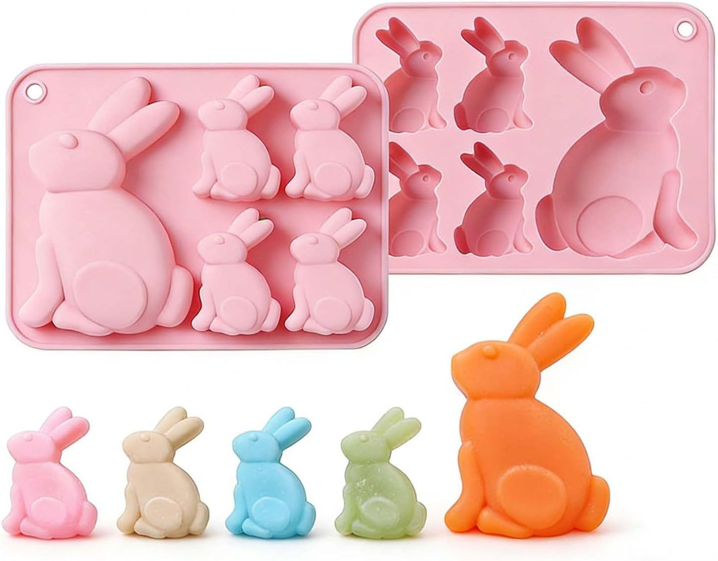 Moldes de silicona de Pascua para chocolate y conejos 3D