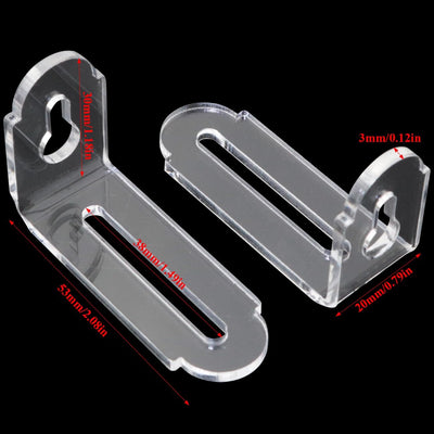 8 Soportes Acrílicos L Autoajustables 1.299x2.165pulg