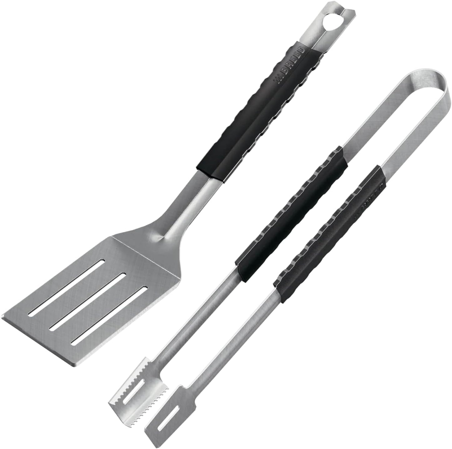 Juego herramientas parrilla acero inox ergonómicas