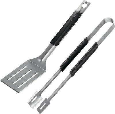 Juego herramientas parrilla acero inox ergonómicas