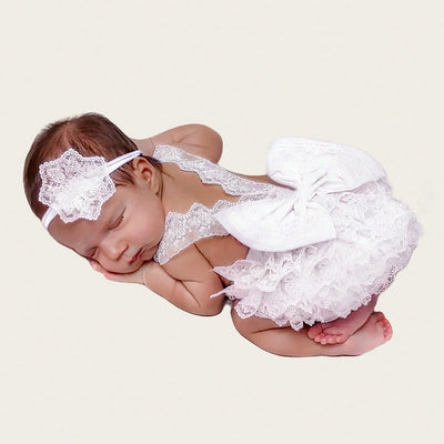 Traje foto recién nacido encaje accesorios niña