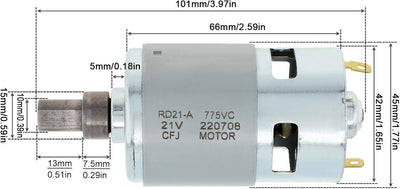 Motor eléctrico para colector de polvo 18-21V
