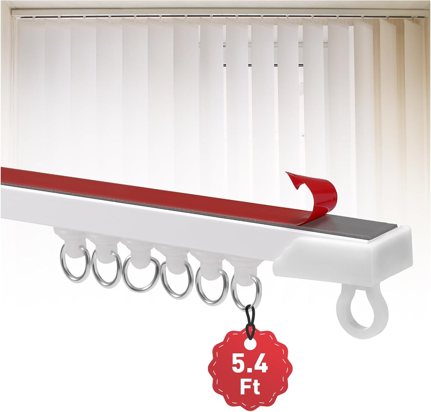 Cortina techo autoadhesiva 5.4ft sin taladro para caravana