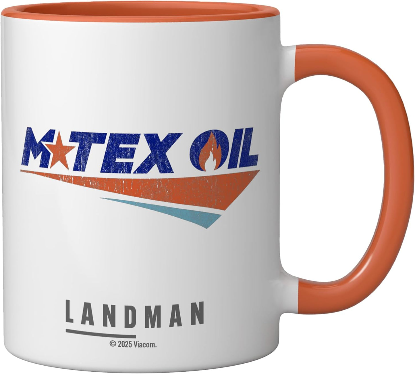 Taza de café Landman con licencia oficial MTEX naranja/blanco