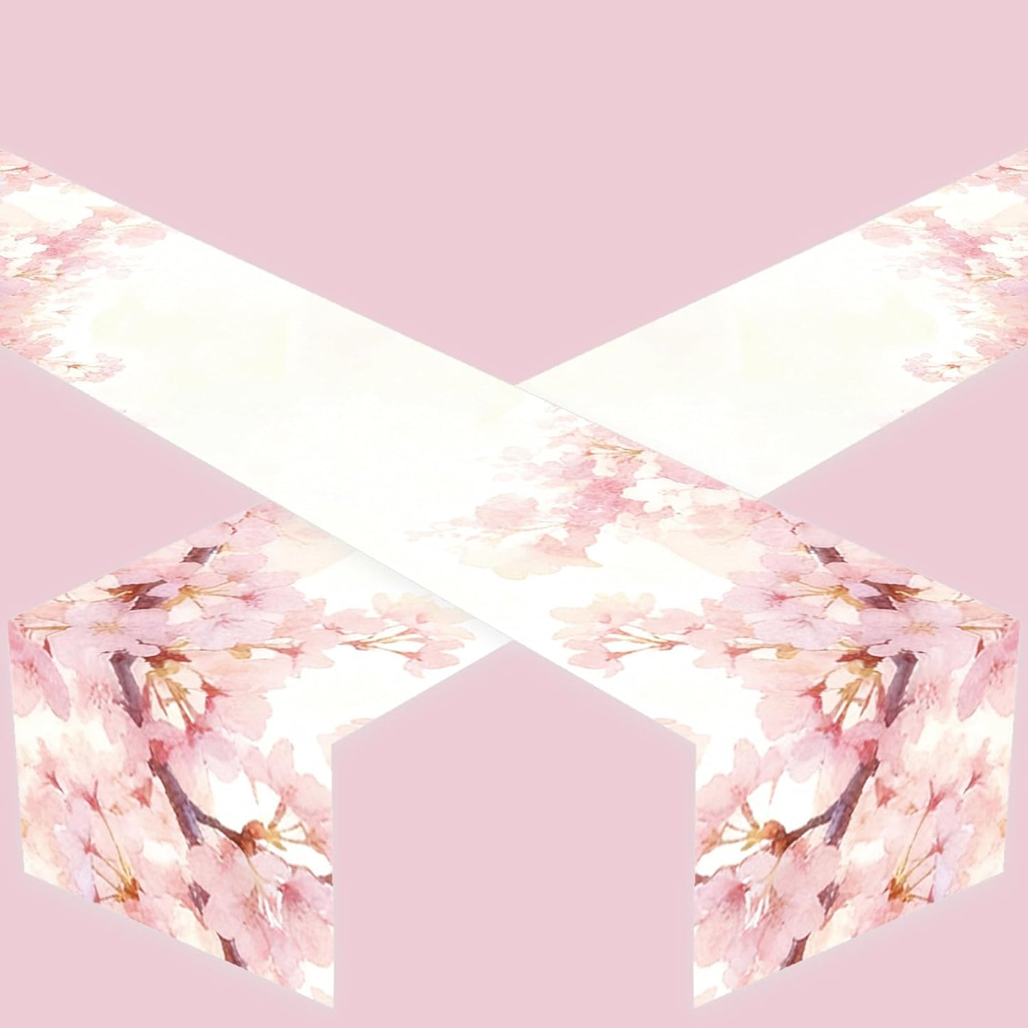 Camino de mesa de fiesta con diseño de flores de cerezo