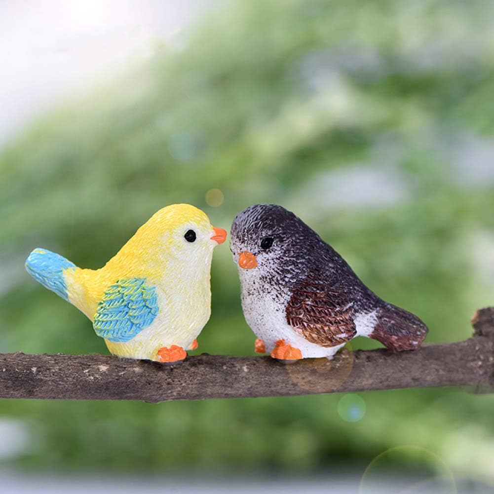 Figuras pájaros mini decoración casa muñecas jardín hadas