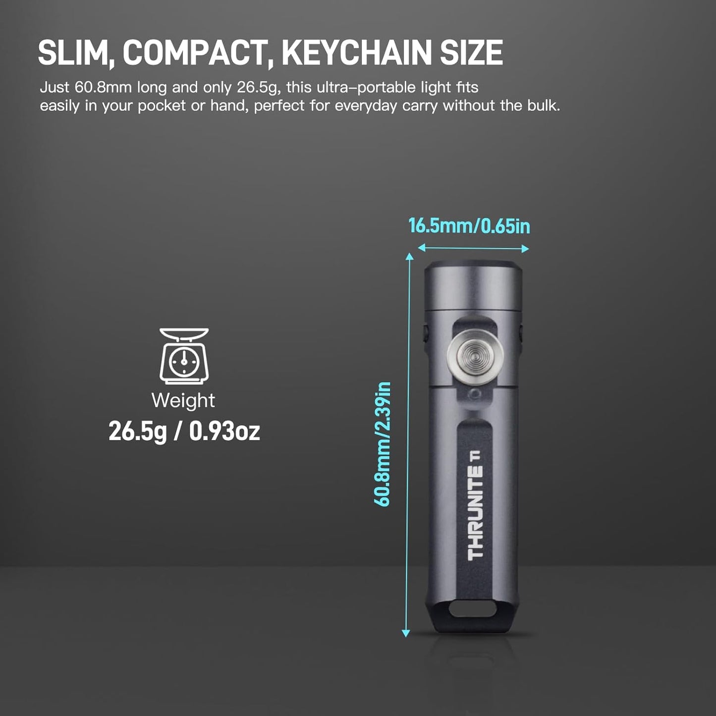 Linterna llavero 650 lúmenes USB-C compacta bronceado desierto