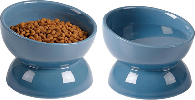 Cuenco agua gato cerámica 16oz inclinado antivómitos