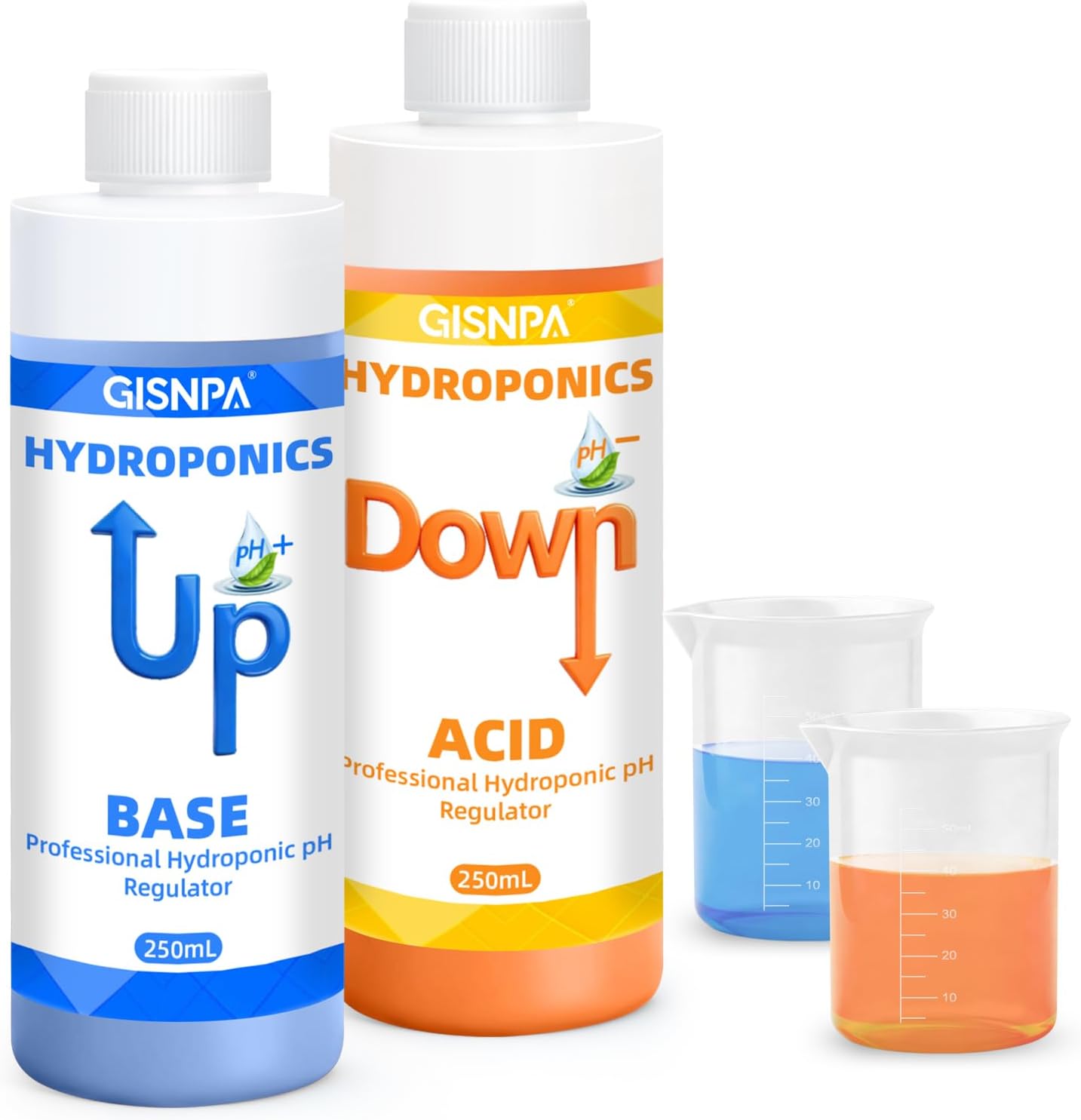 Kit control pH hidroponía 8.5oz pH abajo y arriba con 2 vasos 1.7oz
