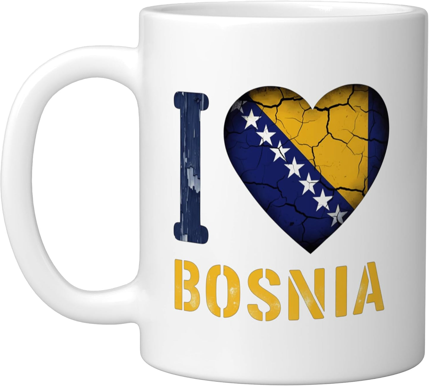 Taza Cerámica Bandera Bosnia Blanca