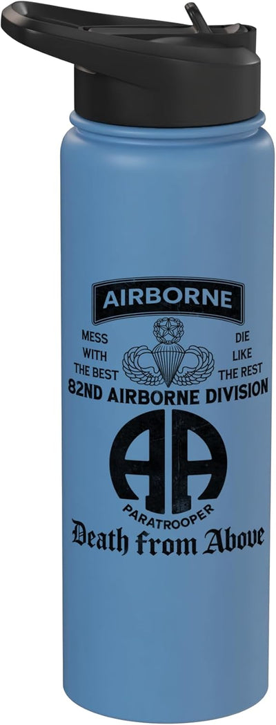 Botella de agua aislada para paracaidistas 82nd Airborne Division