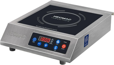 Placa inducción comercial 1800W acero inox 8pulg control temp