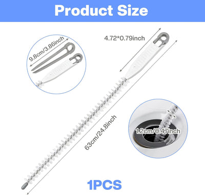 Cepillo tuberías flexible 24.8pulg para drenaje y fregadero