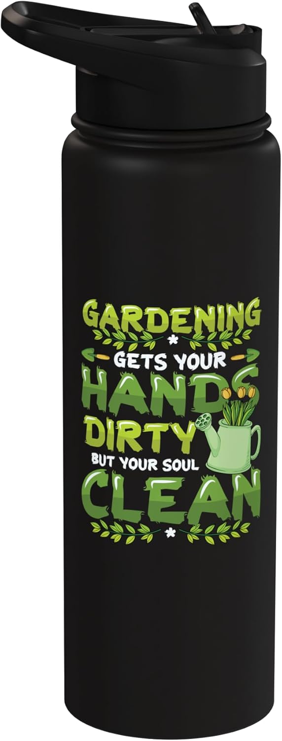 Botella agua acero inox aislada para jardinería