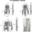 Kit 3 herramientas corte rosca tubo 1/2-3/4-1pulg