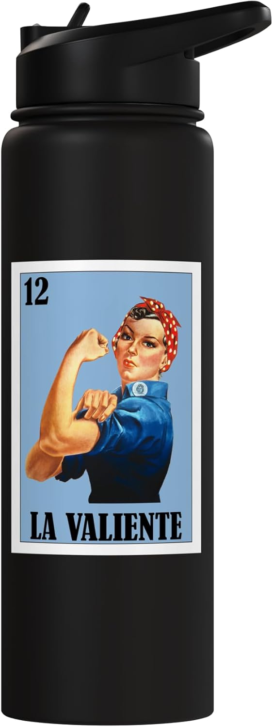 Botella de agua acero inoxidable La Valerosa para mujer