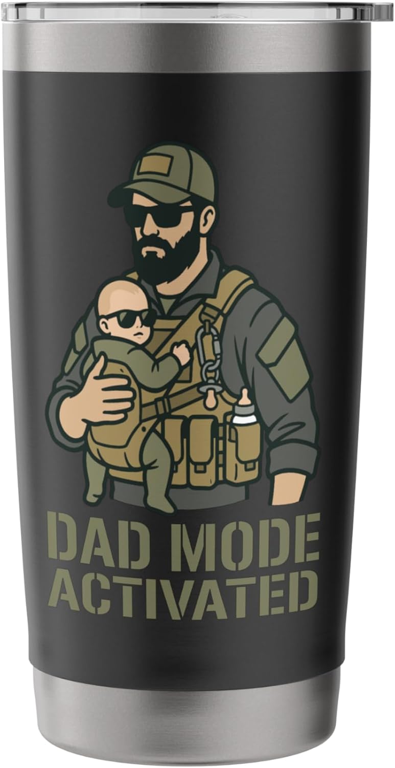 Portabebés táctico para papá con aislamiento de acero inoxidable