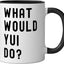 Taza de cerámica What Would Yui Do? Negro/Blanco