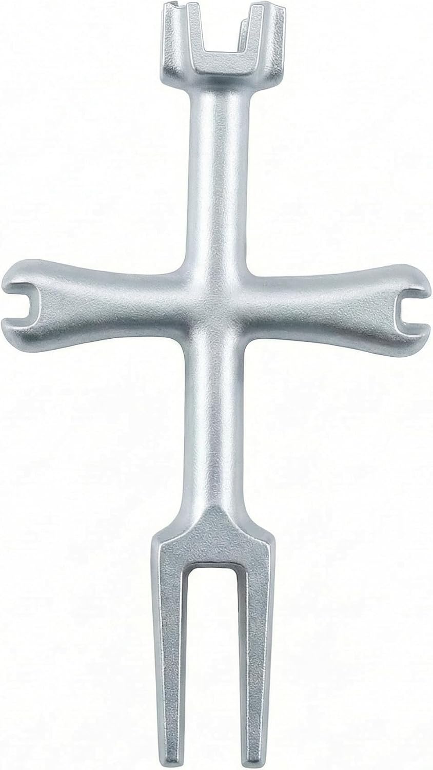Llave filtro drenaje desplegable 4 lados plateado