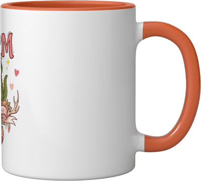 Taza Cerámica Familia Cocodrilos Flores para Mamá