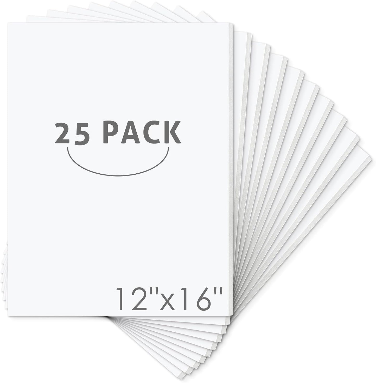 25 Pzas Tableros Espuma 1/8pulg 12x16 Blanca