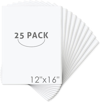25 Pzas Tableros Espuma 1/8pulg 12x16 Blanca