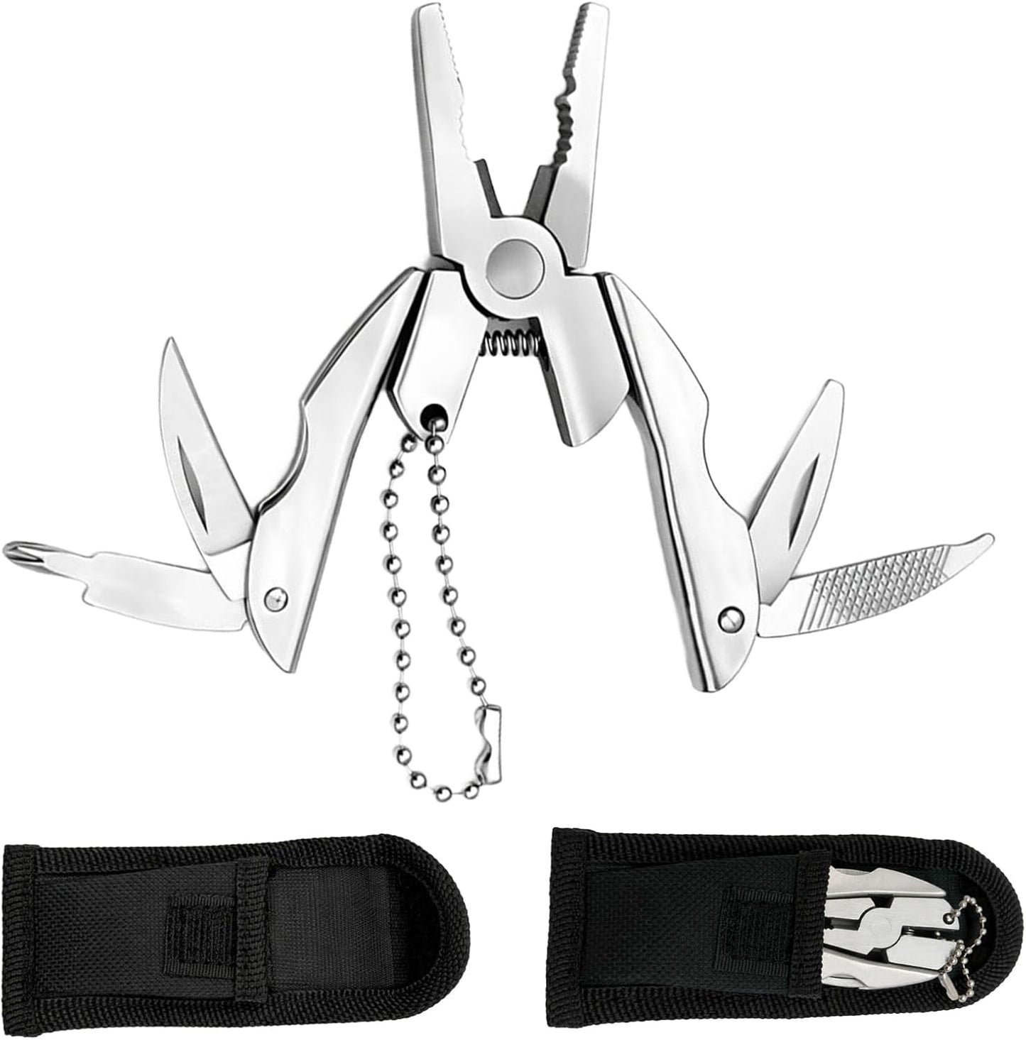 Alicates 6en1 con estuche llave ajustable pelacables cuchillo