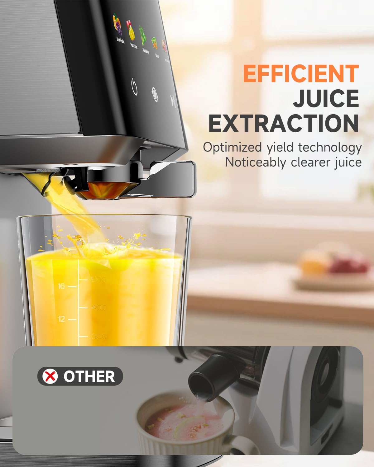 Extractor Jugos Alimentador 5.12" Tecnología Lenta
