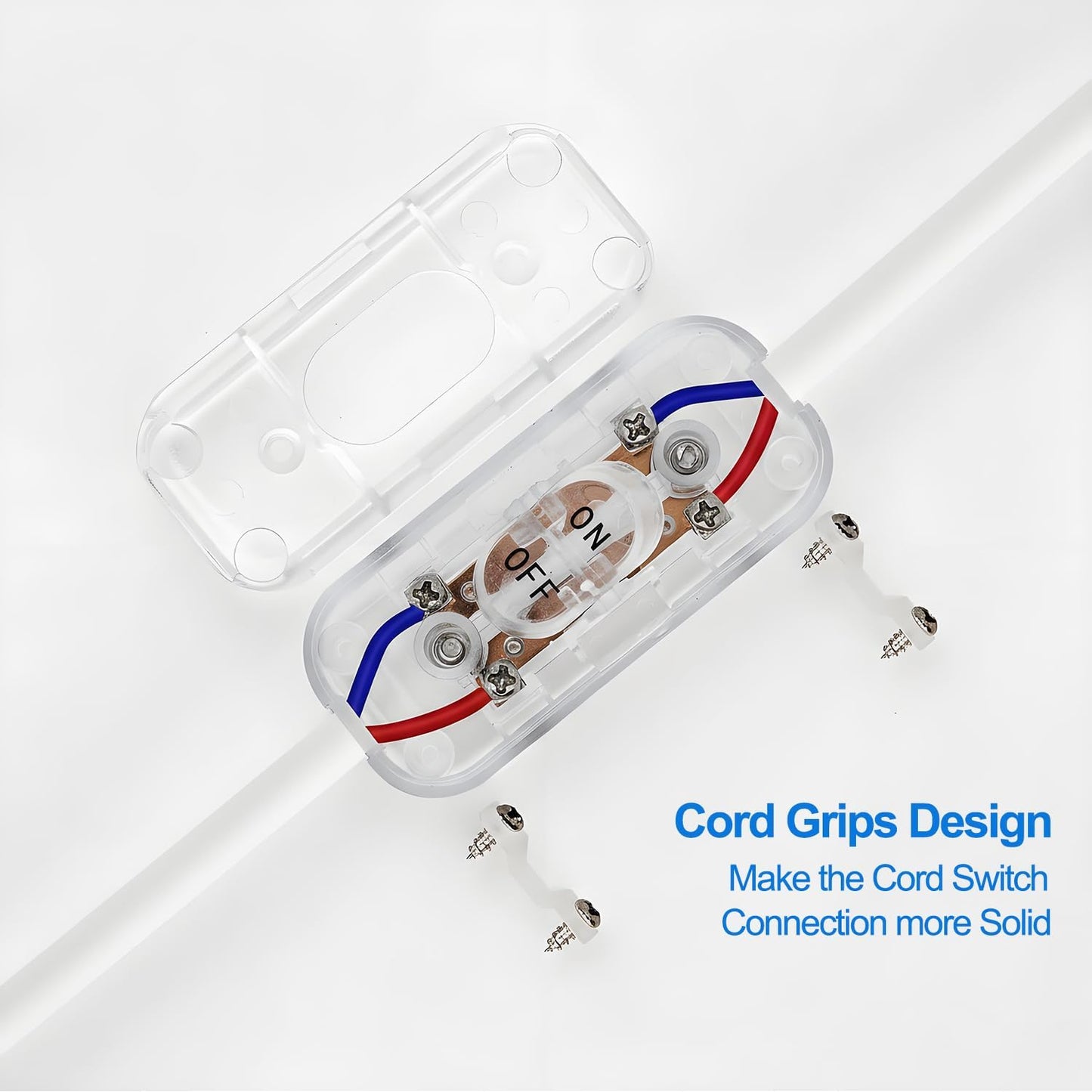 Interruptor cable en L DPST lámpara mesa dormitorio LED