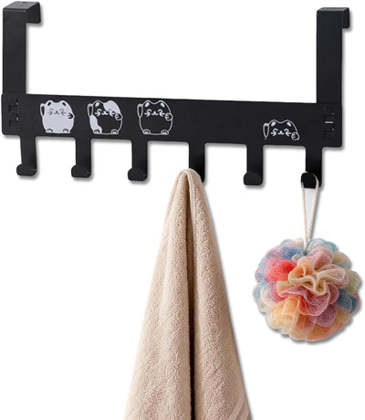 Ganchos para puerta de gatos negros 14.2pulg para llaves sala baño