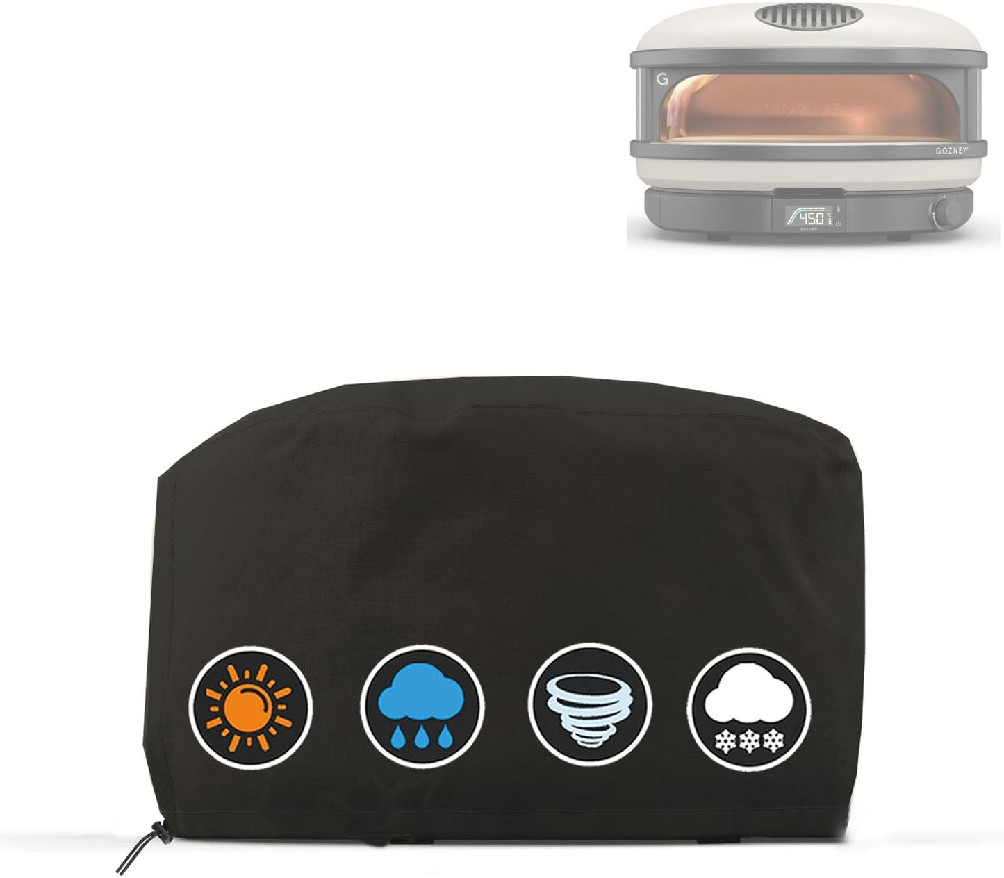 Cubierta horno pizza Gozney Arc XL 600D impermeable negro