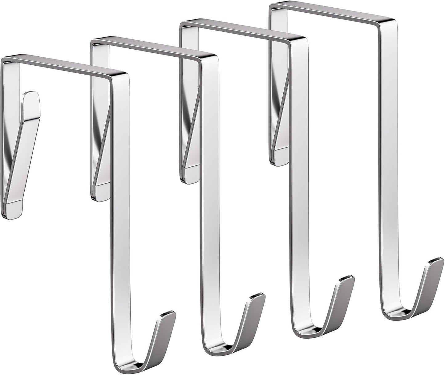 Ganchos metal para puerta resistente 4 pzas baño