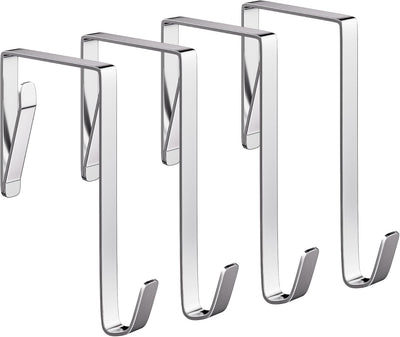 Ganchos metal para puerta resistente 4 pzas baño