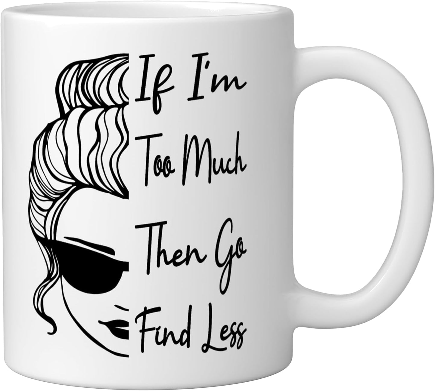 Taza cerámica divertida para pelo desordenado blanco