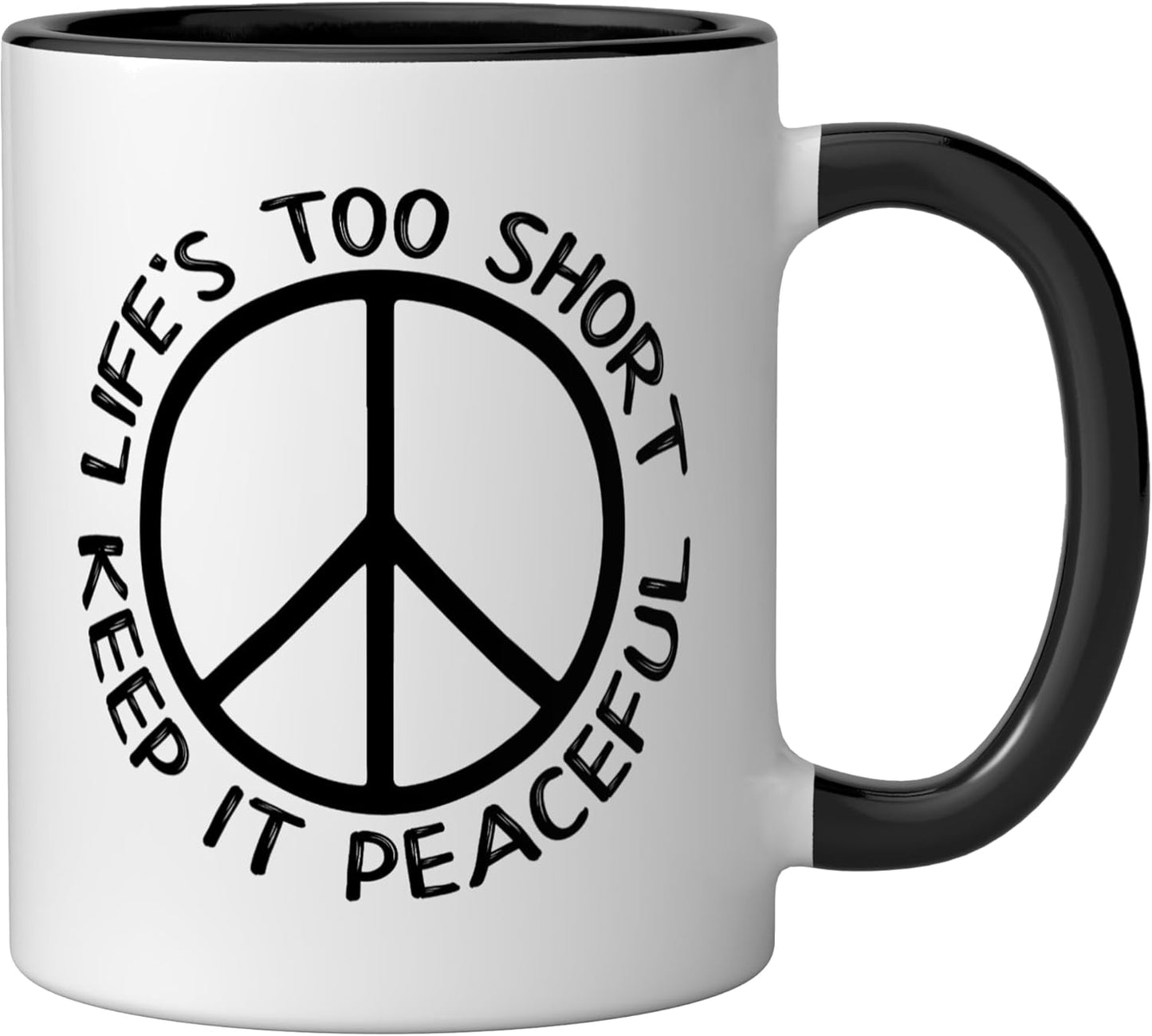 Taza Cerámica para Meditación Negro/Blanco