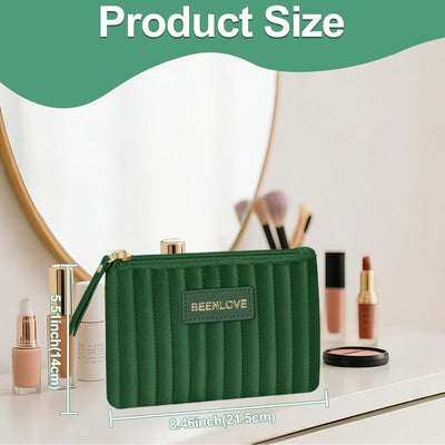 Bolsa maquillaje viaje verde