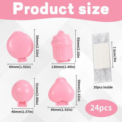 Kit 24 Pzas Moldes Plástico Reutilizables para Tartas