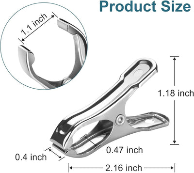 40 Pzas Clips Acero Inox para Invernadero Tela Sombra