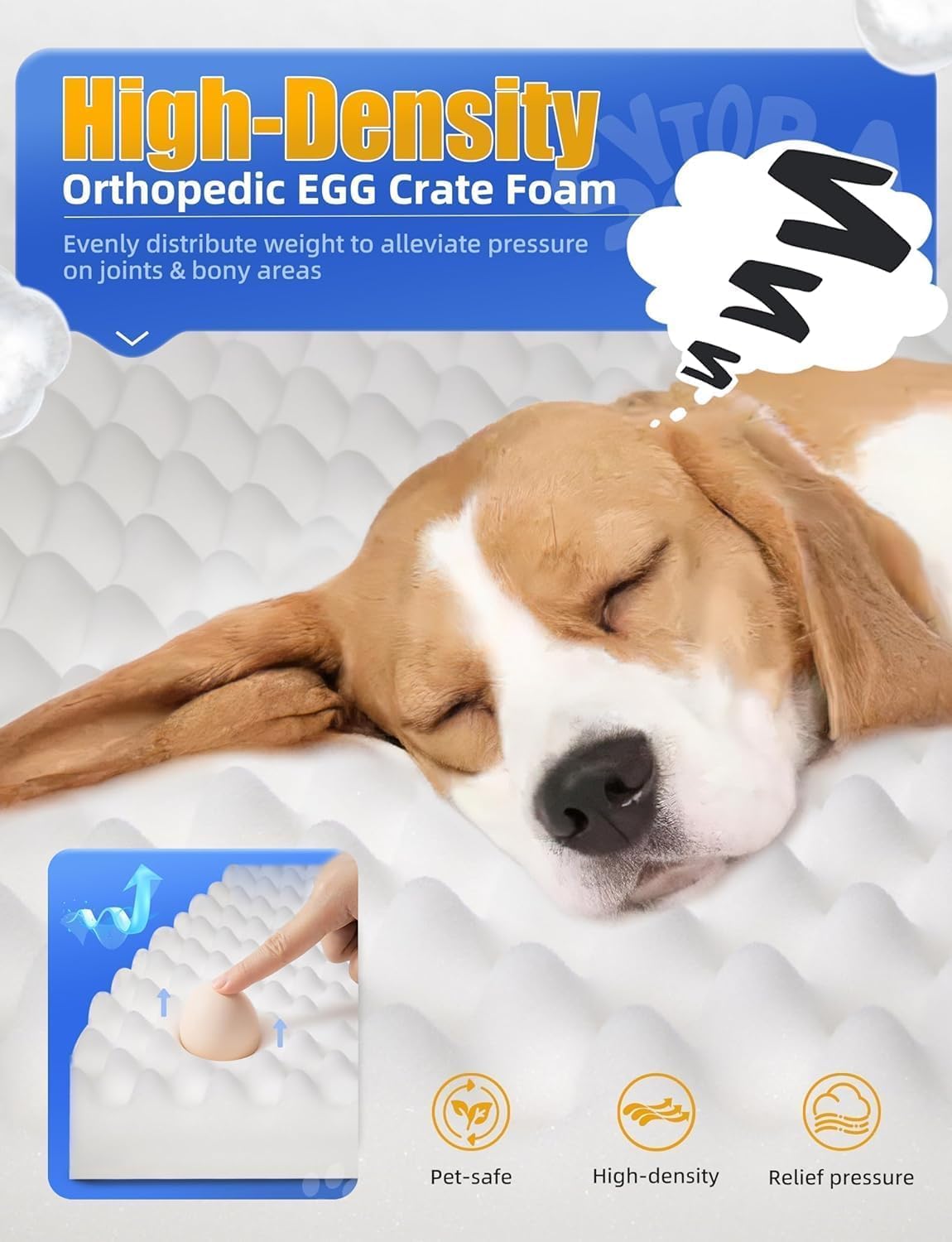 Cama ortopédica perros XL 42pulg lavable antideslizante