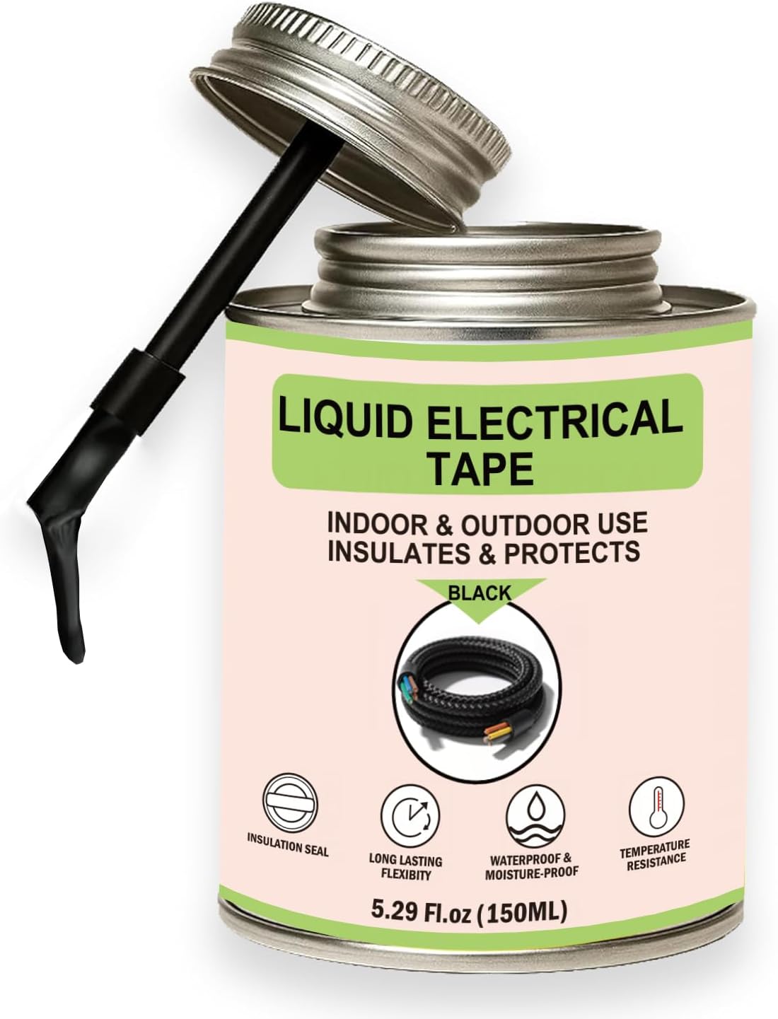 Cinta eléctrica líquida 5.29oz secado rápido impermeable