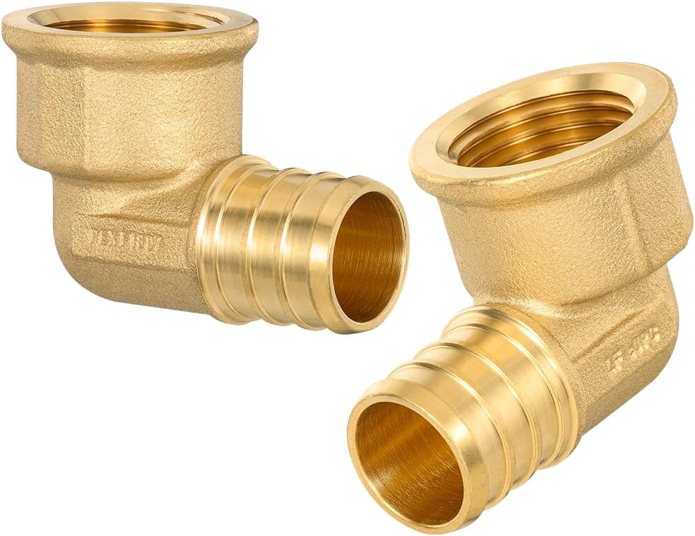 Pack 2 Accesorios Engarce Latón 3/4pulg PEX x 1/2pulg FIP