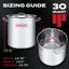 Utensilios cocina acero inox serie T 30qt
