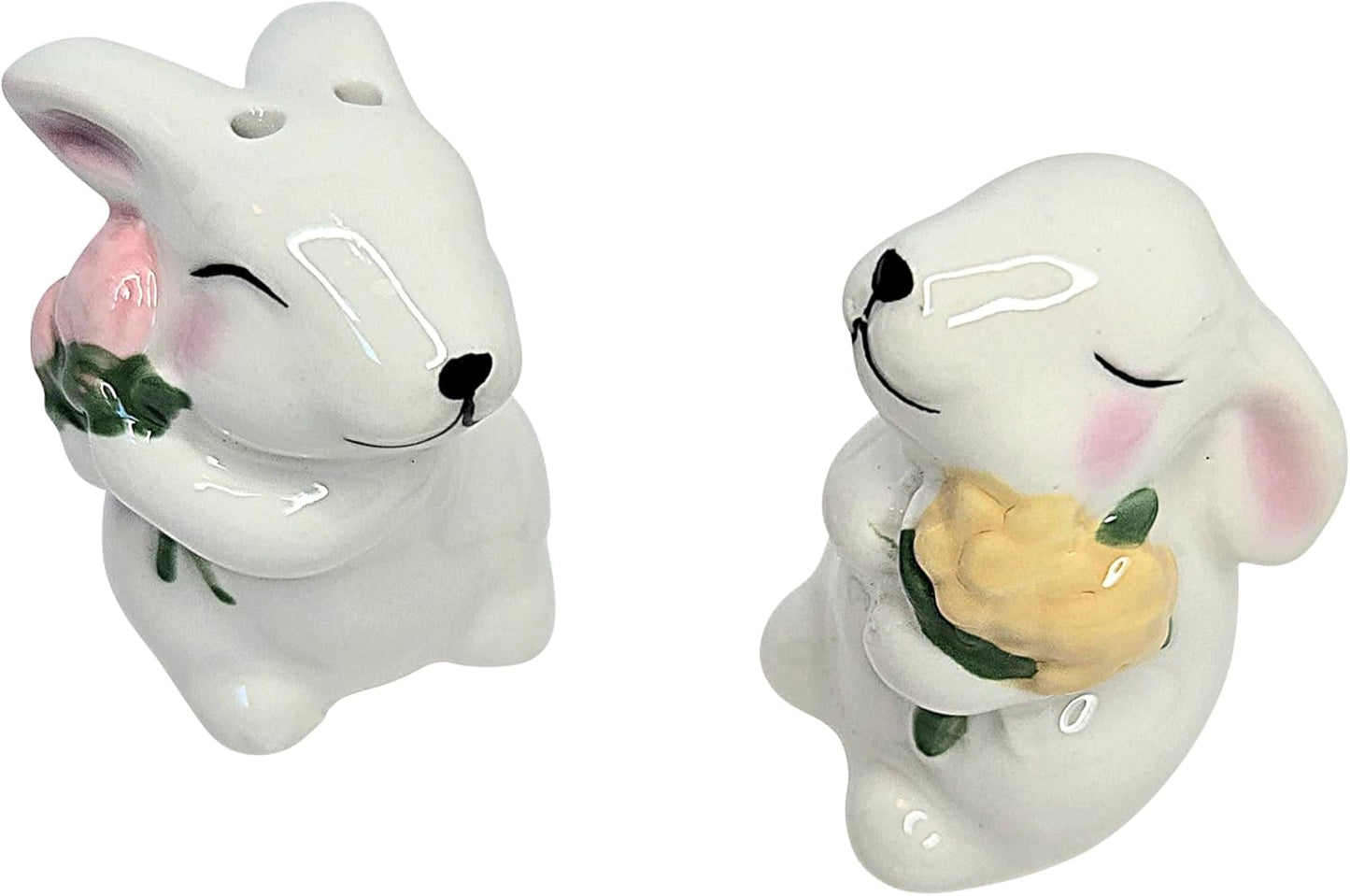 Juego de salero y pimentero de cerámica Easter Bunnies