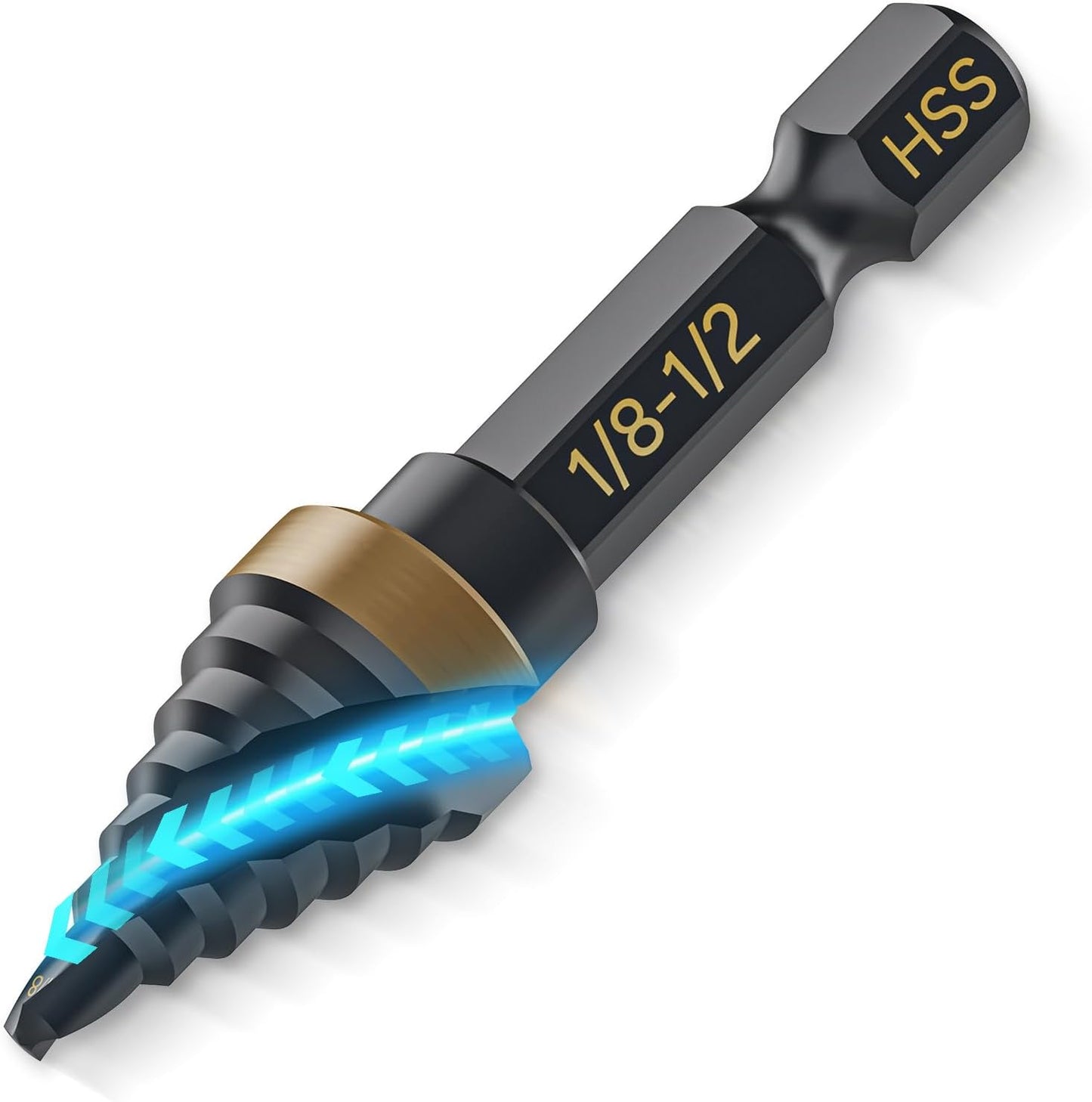 Broca paso Unibit acero veloz vástago 1/4" para metal madera