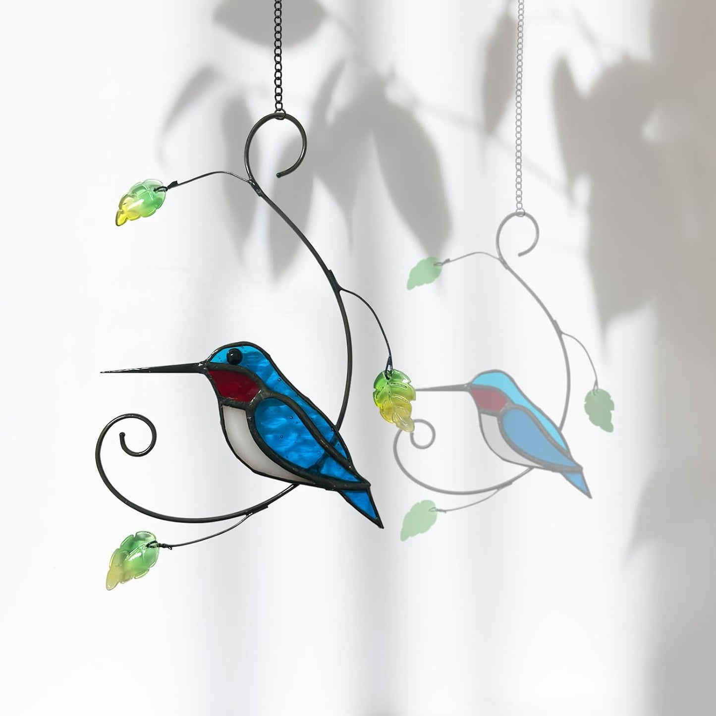 Adorno colibrí para ventana jardín colector luz