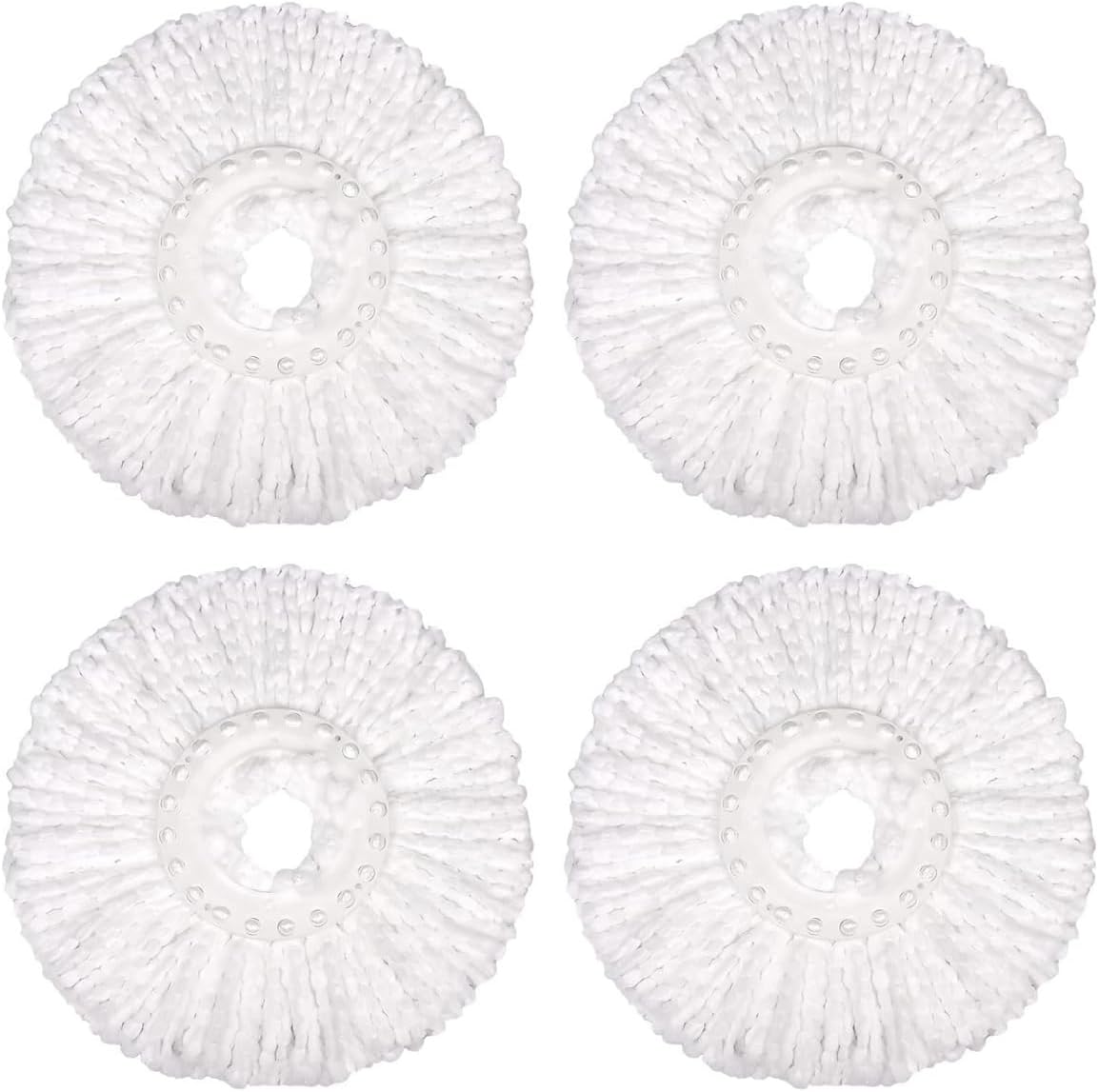 4 Pzas Cabezales Microfibra Giratoria 360 Estándar