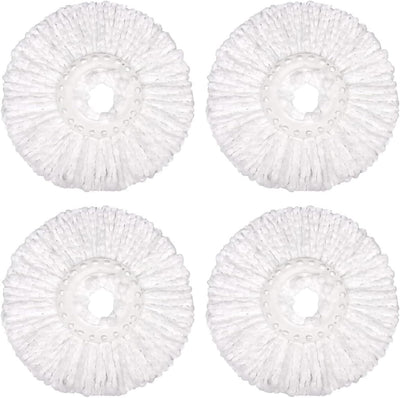 4 Pzas Cabezales Microfibra Giratoria 360 Estándar