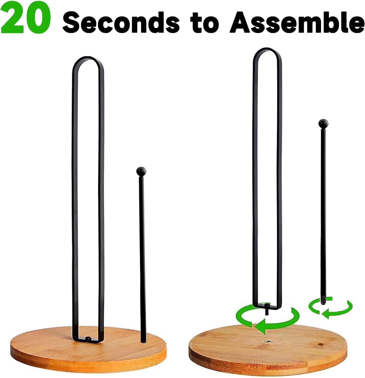 Toallero madera encimera soporte cocina baño