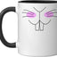 Taza de cerámica para cara de conejo negro/blanco